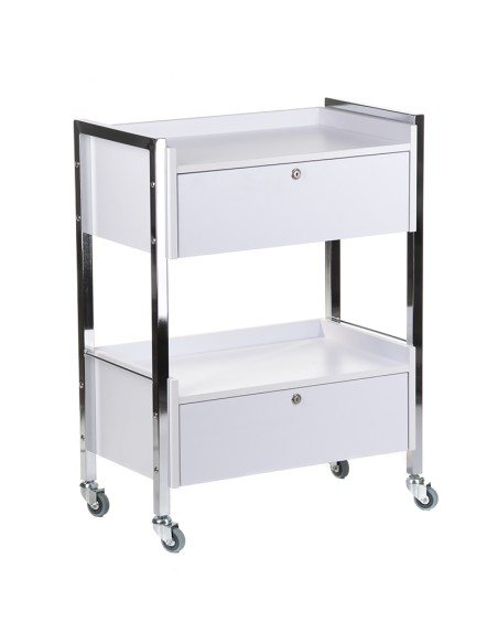 BD-6004 White Mobile Cosmetic Cabinet | Bella Furniture Ireland