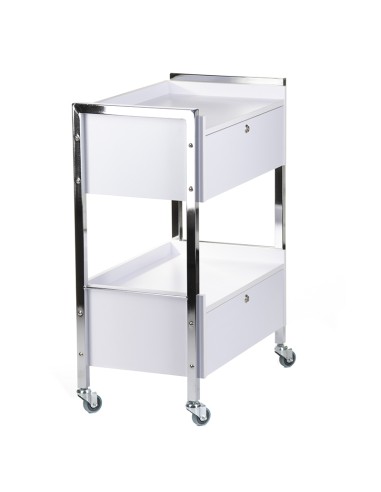 BD-6004 White Mobile Cosmetic Cabinet | Bella Furniture Ireland