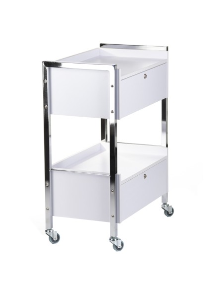 BD-6004 White Mobile Cosmetic Cabinet | Bella Furniture Ireland