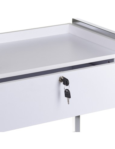 BD-6004 White Mobile Cosmetic Cabinet | Bella Furniture Ireland