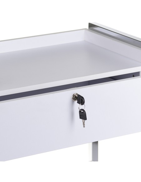 BD-6004 White Mobile Cosmetic Cabinet | Bella Furniture Ireland