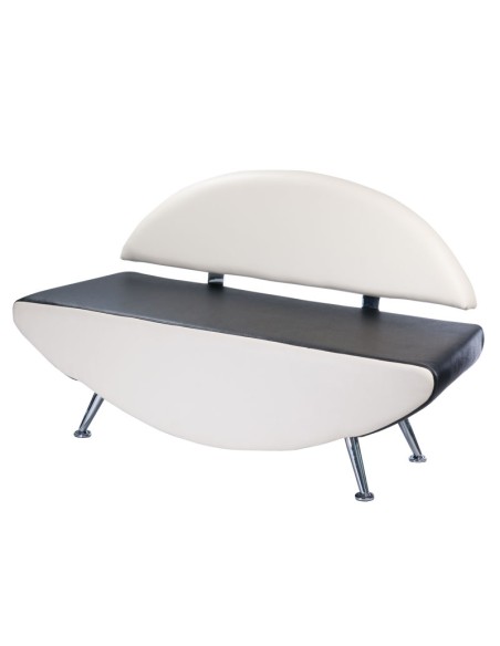 Carini BD-6710 White-Black Reception Sofa | Bella Furniture Ireland