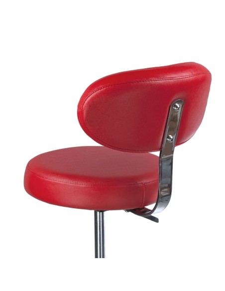 Beauty Stool with Backrest BD-9934 Red | Ireland