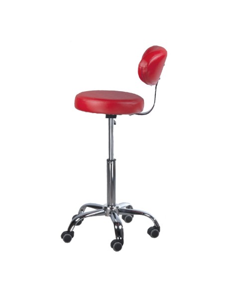 Beauty Stool with Backrest BD-9934 Red | Ireland