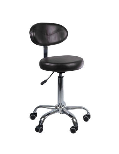 Salon Stool BD-9934 with Backrest for Therapists Black | Bella Furniture Ireland