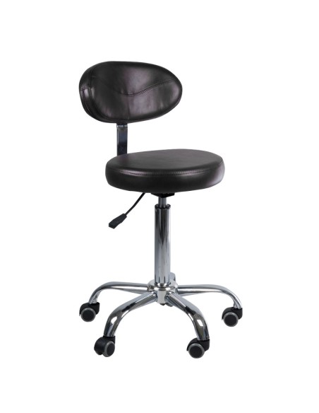 Salon Stool BD-9934 with Backrest for Therapists Black | Bella Furniture Ireland