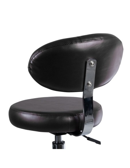 Salon Stool BD-9934 with Backrest for Therapists Black | Bella Furniture Ireland