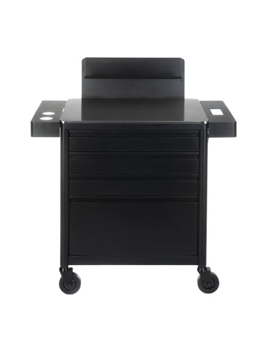 Professional Mobile Workstation MATTI Storage & Power Deep Black | Bella Furniture Ireland