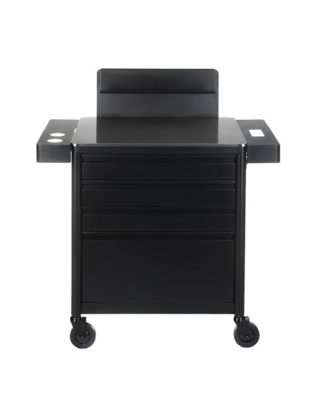 Professional Mobile Workstation MATTI Storage & Power Deep Black | Bella Furniture Ireland