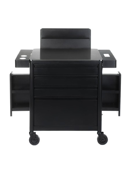 Professional Mobile Workstation MATTI Storage & Power Deep Black | Bella Furniture Ireland