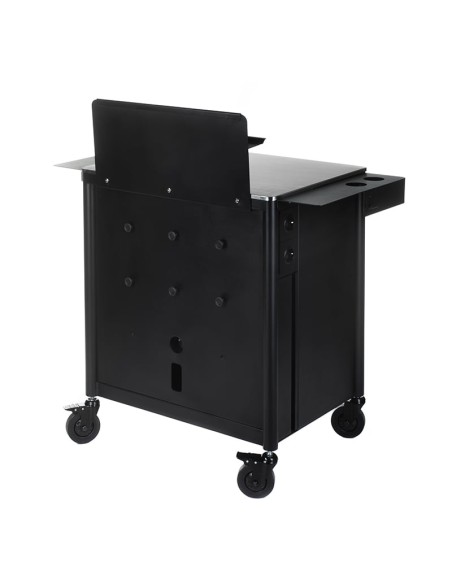 Professional Mobile Workstation MATTI Storage & Power Deep Black | Bella Furniture Ireland