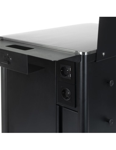 Professional Mobile Workstation MATTI Storage & Power Deep Black | Bella Furniture Ireland