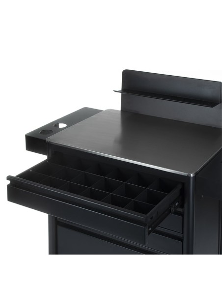 Professional Mobile Workstation MATTI Storage & Power Deep Black | Bella Furniture Ireland