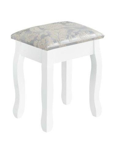 Salon Dressing Table Lena with Mirror & Stool White | Bella Furniture Ireland