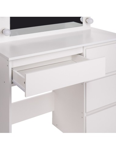 Professional Dressing Table EVA LED White | Bella Furniture Ireland