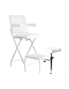FOLDING COSMETIC CHAIR P611 PEDI WHITE