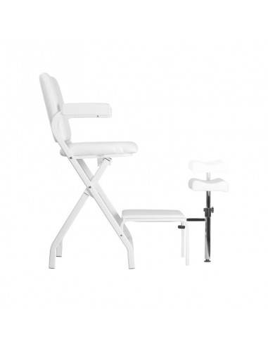 FOLDING COSMETIC CHAIR P611 PEDI WHITE