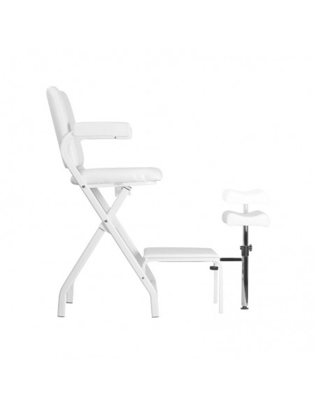 FOLDING COSMETIC CHAIR P611 PEDI WHITE