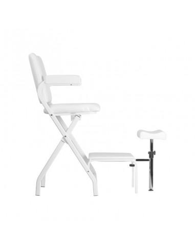 FOLDING COSMETIC CHAIR P611 PEDI WHITE
