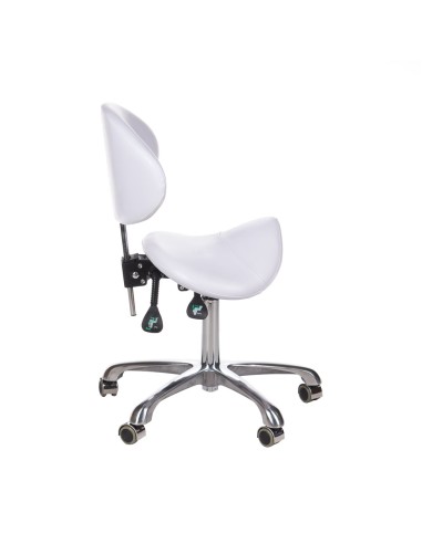 Cosmetic stool with backrest BY-3004 white