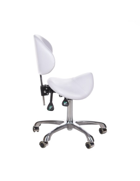 Cosmetic stool with backrest BY-3004 white