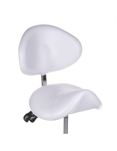 Cosmetic stool with backrest BY-3004 white