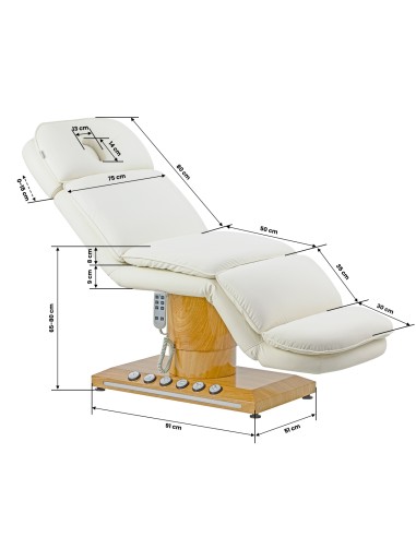 Electric cosmetic chair Sillon Cloud 3 motors cream