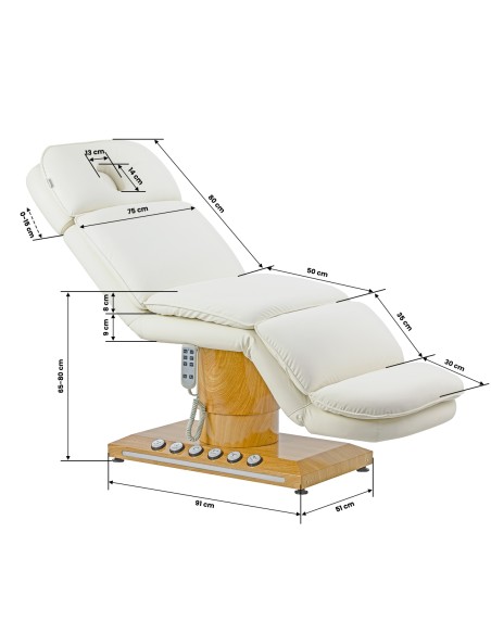 Electric cosmetic chair Sillon Cloud 3 motors cream