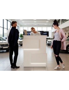 Salon Reception Desk - R1 LUX with LED + cabinet
