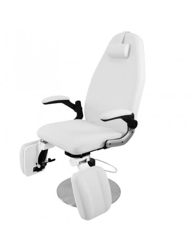 FOTEL PODOLOGICZNY HYDRAULICZNY AZZURRO 713A BIAŁY