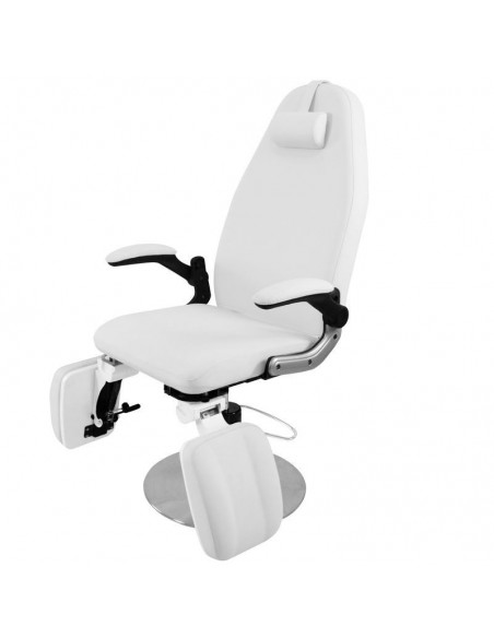FOTEL PODOLOGICZNY HYDRAULICZNY AZZURRO 713A BIAŁY