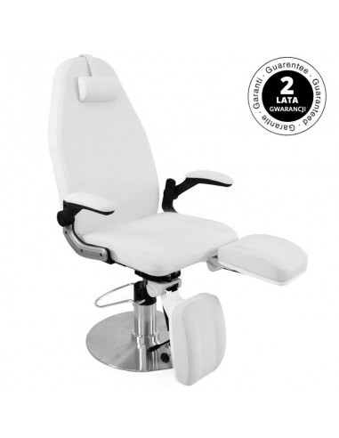 FOTEL PODOLOGICZNY HYDRAULICZNY AZZURRO 713A BIAŁY