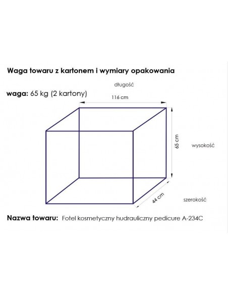 FOTEL KOSMETYCZNY HYD. A 234C PEDI BIAŁY