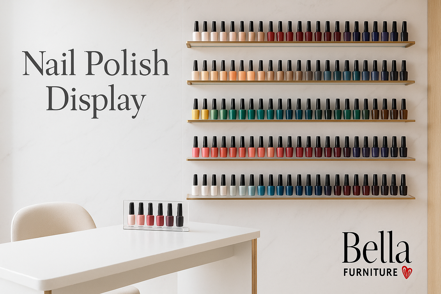 Rustic original baroque nail polish display - why you should have them in your salon or boutique ???
